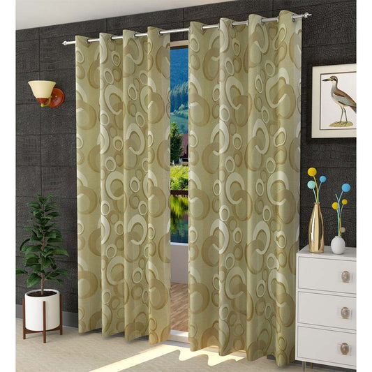 Curtain, (Presto) ICGGL118_LD2, Gold Color Floral Curtain 44 X 108 inches, Curtain-IM15985-44X108 inches