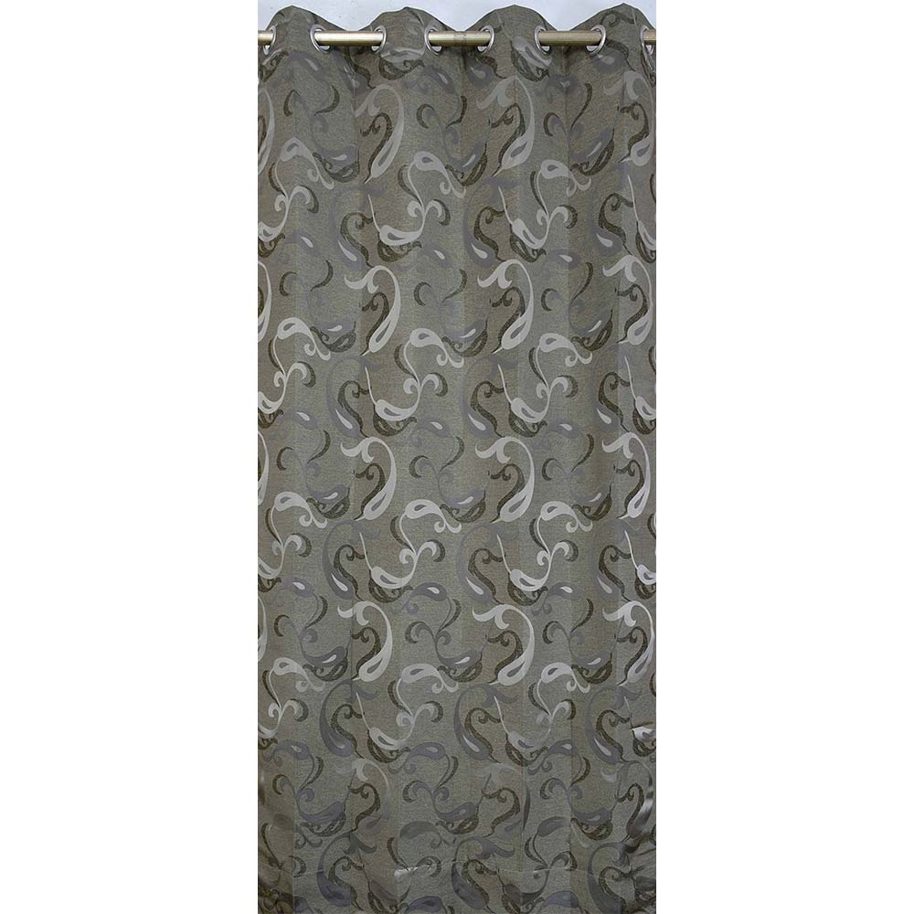 Curtain, (Presto) ICGGL125_W2, Black colour Abstract Door curtain Set of 2, Curtain-IM15989-44X60 inches