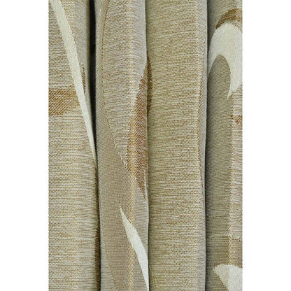 Curtain, (Presto) ICGGL128_LD2, Gold colour Abstract Door curtain Set of 2, Curtain-IM15990-44X108 inches