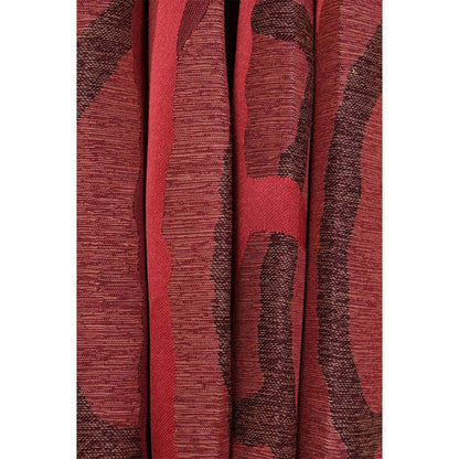 Curtain, (Presto) ICGGL131_LD2, Red colour Abstract Door curtain Set of 2, Curtain-IM15992-44X108 inches