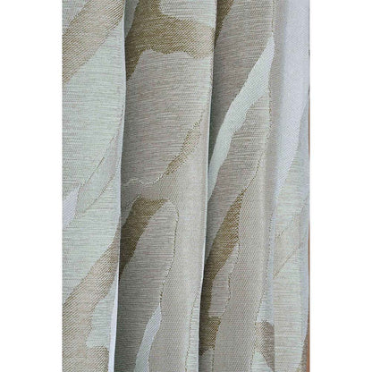 Curtain, (Presto) ICGGL133_LD2, Beige colour Abstract Door curtain Set of 2, Curtain-IM15993-44X108 inches