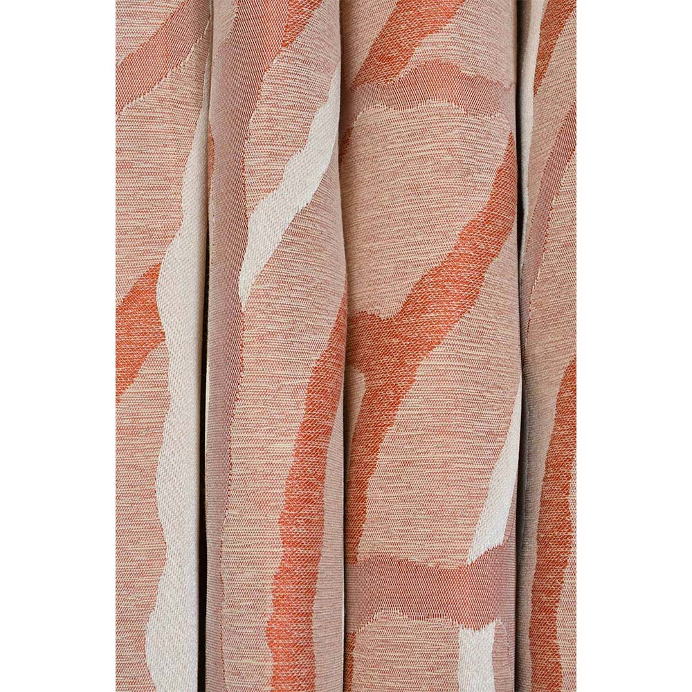 Curtain, (Presto) ICGGL136_LD2, Rust colour Abstract Door curtain Set of 2, Curtain-IM15996-44X108 inches