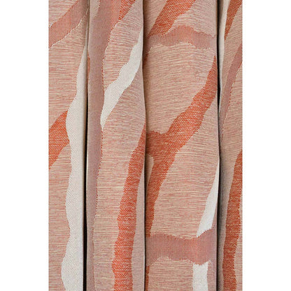 Curtain, (Presto) ICGGL136_W2, Rust colour Abstract Door curtain Set of 2, Curtain-IM15996-44X60 inches