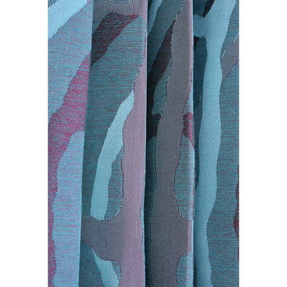 Curtain, (Presto) ICGGL139_D2, Blue colour Abstract Door curtain Set of 2, Curtain-IM15998-44X84 inches