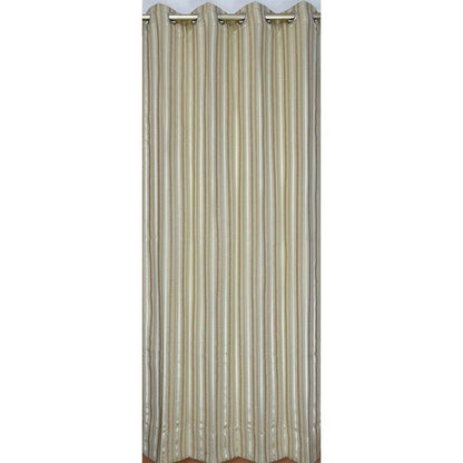 Curtain, (Presto) ICGGL143_LD2, Beige Color Striped Door curtain Set of 2, Curtain-IM16000-44X108 inches