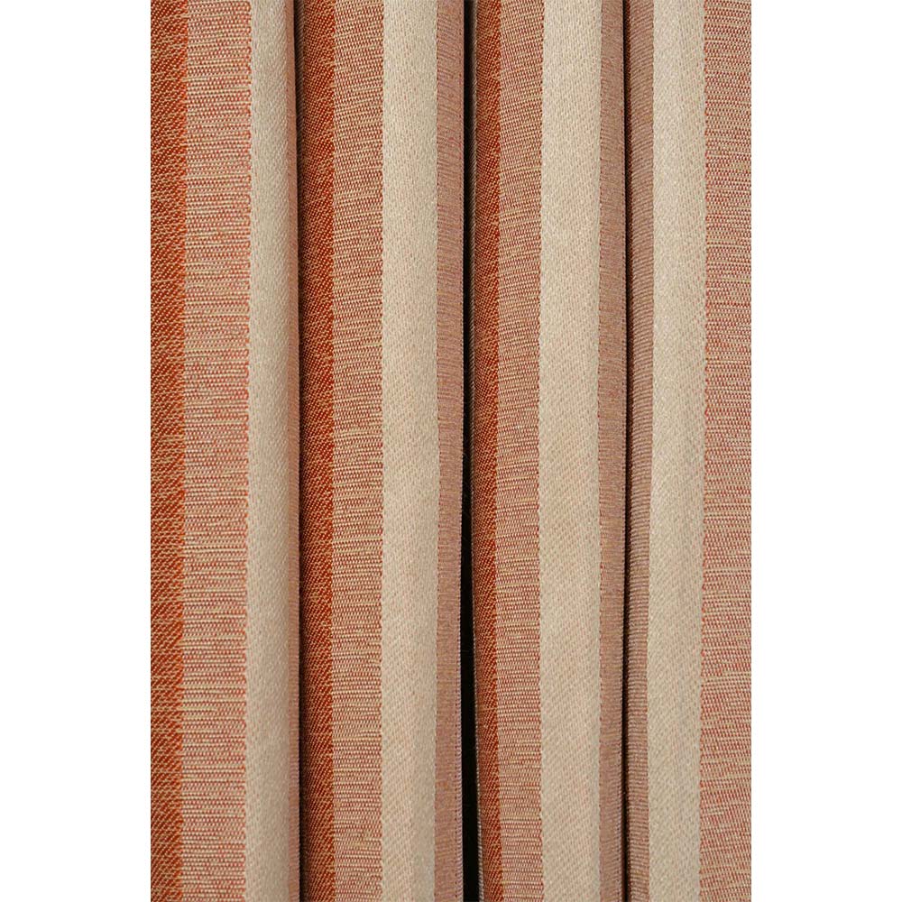 Curtain, (Presto) ICGGL146_W2, Rust colour Striped Door curtain Set of 2, Curtain-IM16003-44X60 inches
