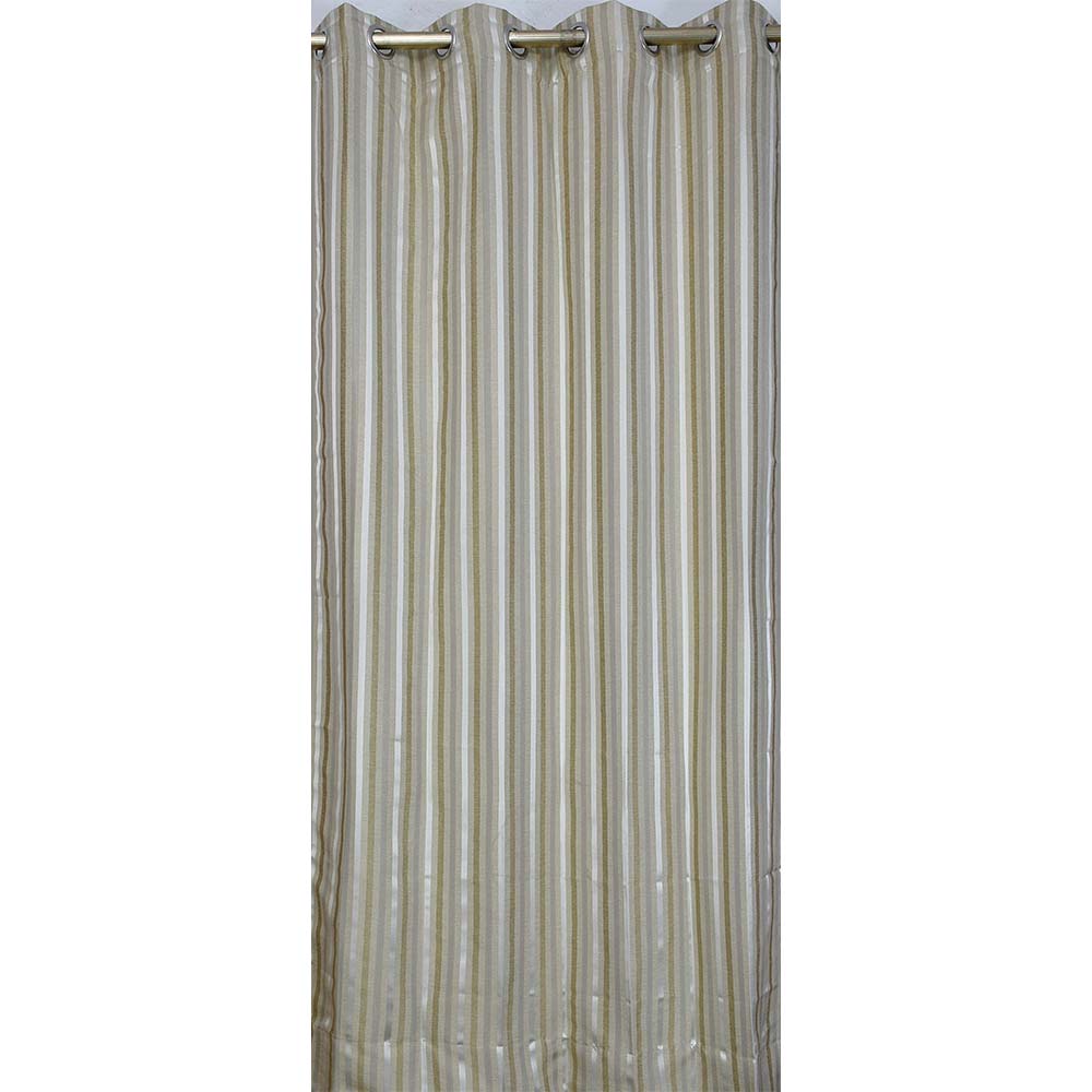 Curtain, (Presto) ICGGL148_W2, Gold colour Striped Door curtain Set of 2, Curtain-IM16004-44X60 inches
