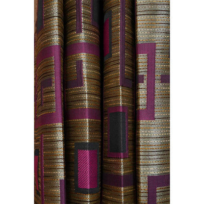 Curtain, (Presto) ICGGP1554_W2, Pink colour Abstract Door curtain Set of 2, Curtain-IM16007-44X60 inches