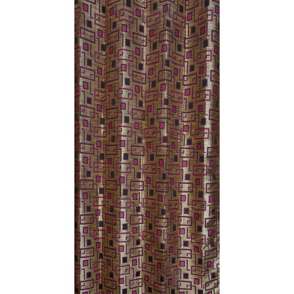 Curtain, (Presto) ICGGP1554_D2, Pink colour Abstract Door curtain Set of 2, Curtain-IM16007