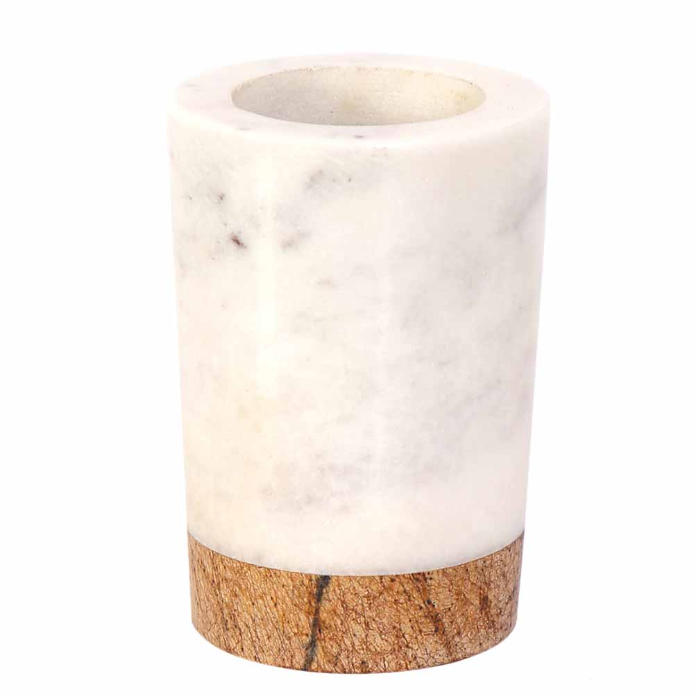 Table Accessory(MPL0002), Small Brown & White Glass Marble Planter, Planter - IM16022