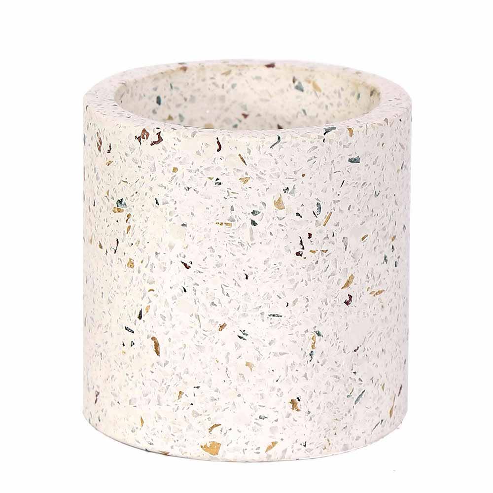 Planter, MPL0031 (Worldone), Big Cylindrical Terrazzo Planter, Planter - IM16041