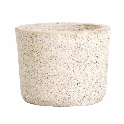 Planter, MPL0067 (Worldone), White Glass Terrazzo Planter, Planter - IM16051