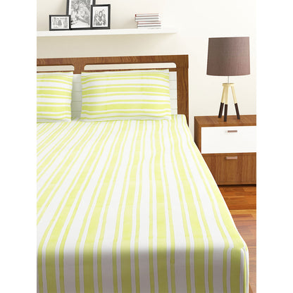 Bedsheet, (Cocotier) BEDSHEET 3 KING, Hand Block Printed Organic Cotton Bedsheet with Pillow Cases, Bedsheet-IM16061-King