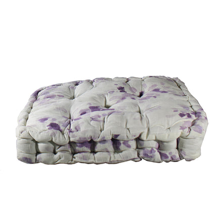 Cushion, White & Purple Color Cushion, Cushion in Rectangular Shape, Chair Pad, Chair Cushion, Cushion - IM16069