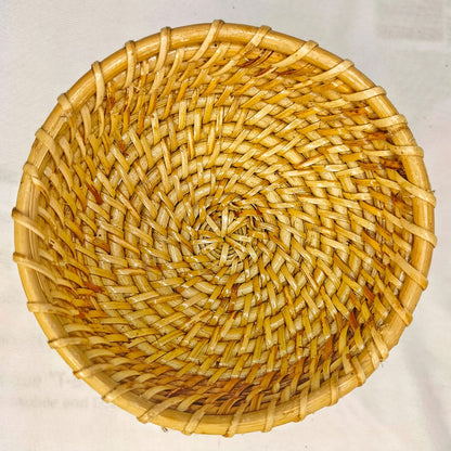 Table Accessory, TAA0020(ASSAM ADMIRATION), Fruit Basket, Cane Bowl, Hand-Woven Bowl, Storage Basket - IM16074