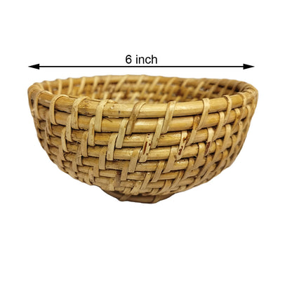 Table Accessory, TAA0020(ASSAM ADMIRATION), Fruit Basket, Cane Bowl, Hand-Woven Bowl, Storage Basket - IM16074