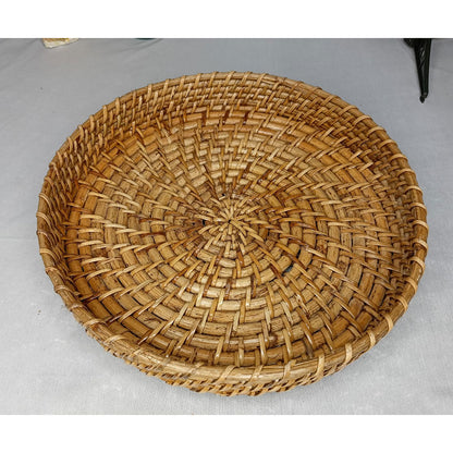 Table Accessory, TAA0022(ASSAM ADMIRATION), Cane Round Tray, Hand-Woven Tray - IM16075