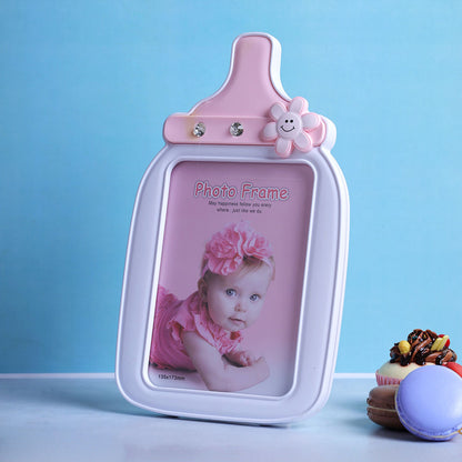 Photo Frame, AVA-PH2-06A(A Vintage Affair), Milk Bottle Photo Frame - Pink, Photo Frame - IM16096