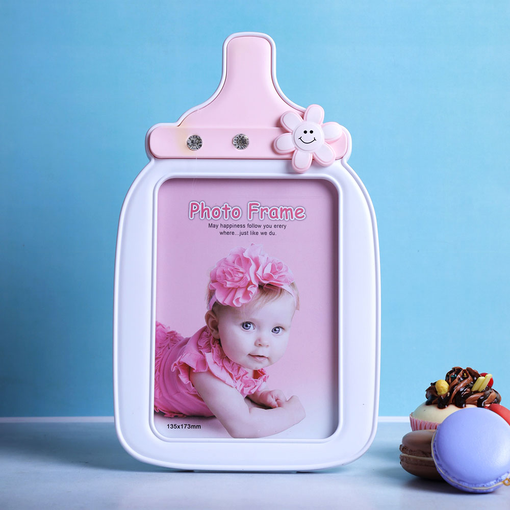 Photo Frame, AVA-PH2-06A(A Vintage Affair), Milk Bottle Photo Frame - Pink, Photo Frame - IM16096