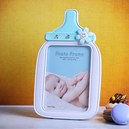 Photo Frame, AVA-PH2-06B(A Vintage Affair), Milk Bottle Photo Frame - Blue, Photo Frame - IM16097