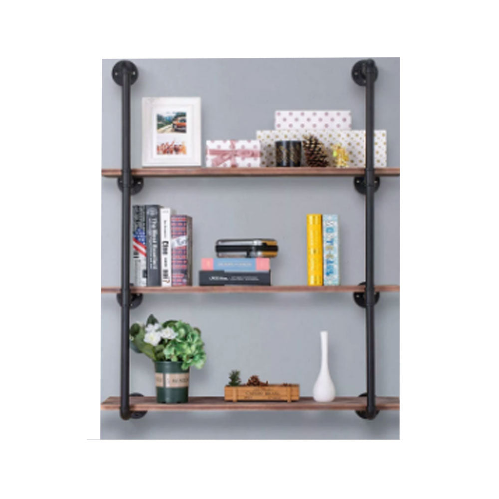 Wall Shelf, Black & Brown Wall Shelf, Wall Shelf with Open Space, Wall Shelf - IM2057