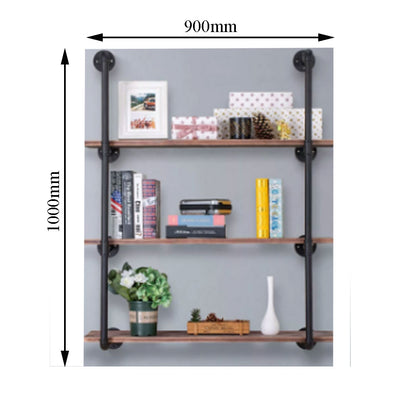 Wall Shelf, Black & Brown Wall Shelf, Wall Shelf with Open Space, Wall Shelf - IM2057