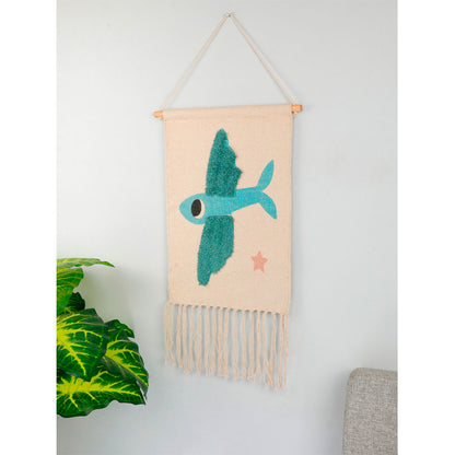 Wall Hanging (i523_2_1), Cotton Tufted printed wall hanging for kids, Multicolor Wall Hanging, Wall Hanging - IM2168