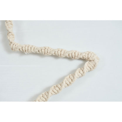 Wall Hanging (i262_2_1), Star shape side fringes macrame wall hanging, decoration item, Off White color, Wall Hanging - IM2185