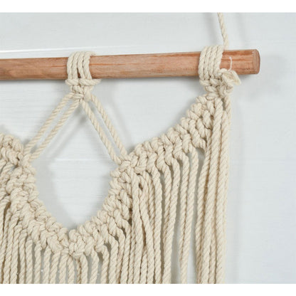 Wall Hanging (i212_1_1), Macrame Wall Hanger, Necklace Curve, Off White Color Wall Hanging, Wall Hanging - IM2191