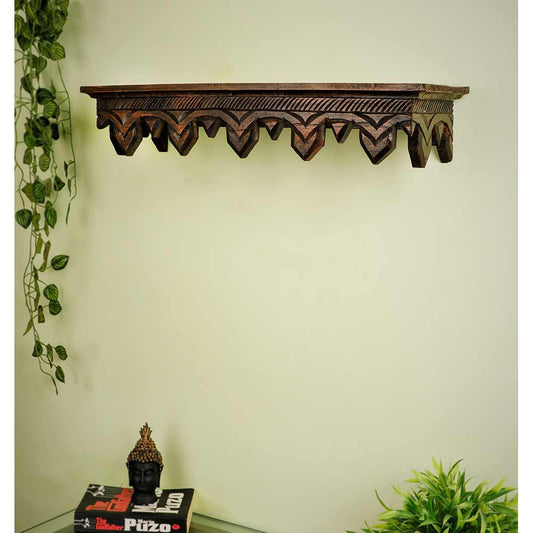 WS0005, Wall Shelf In Coffee Walnut By Disoo Fashions (21 inch), Wall Shelf - IM2209