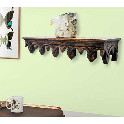 WS0005, Wall Shelf In Coffee Walnut By Disoo Fashions (21 inch), Wall Shelf - IM2209