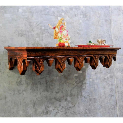 WS0006, Wall Shelf In Sheesham Colour by Disoo Fashions (21 inch), Wall Shelf - IM2210