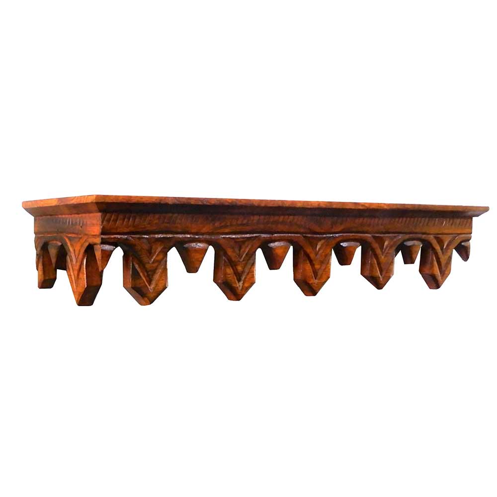 WS0006, Wall Shelf In Sheesham Colour by Disoo Fashions (21 inch), Wall Shelf - IM2210