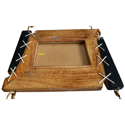 PF01, Photo Frame Set of 3 frames Wall hanging, made of Wood with a unique design, Perfect Gift for your loved ones, 4 by 6 inch photo size, Photo Frame - IM2213