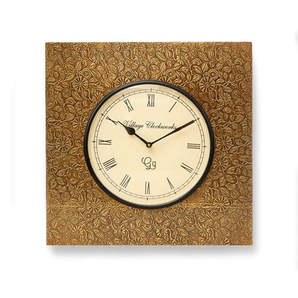 Wall Clock, (NAVIKA PRODUCTION), Square Brass Clock,
Wall Clock - IM2234