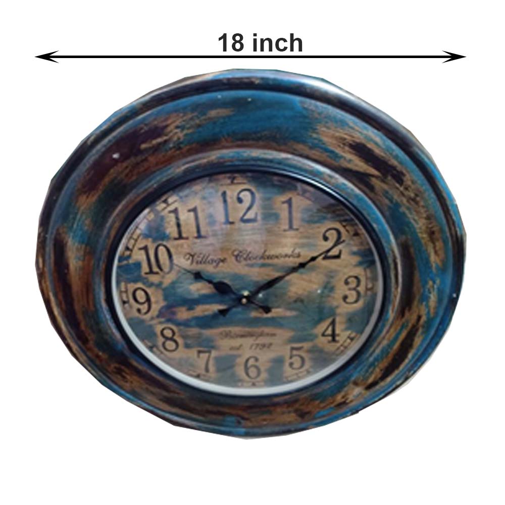 Wall Clock, (NAVIKA PRODUCTION), Distressed Colorfull Clock,
Wall Clock - IM2240