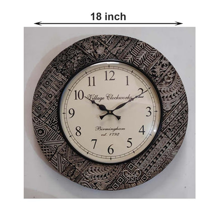 Wall Clock, (NAVIKA PRODUCTION), Block Polish Pop Work, Wall Clock - IM2244