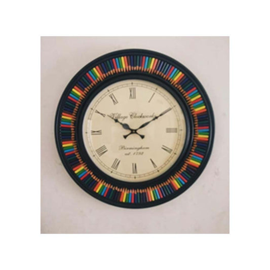 Wall Clock, (NAVIKA PRODUCTION), Wooden Pencil Clock,
Wall Clock - IM2249