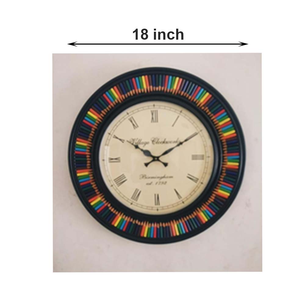 Wall Clock, (NAVIKA PRODUCTION), Wooden Pencil Clock,
Wall Clock - IM2249