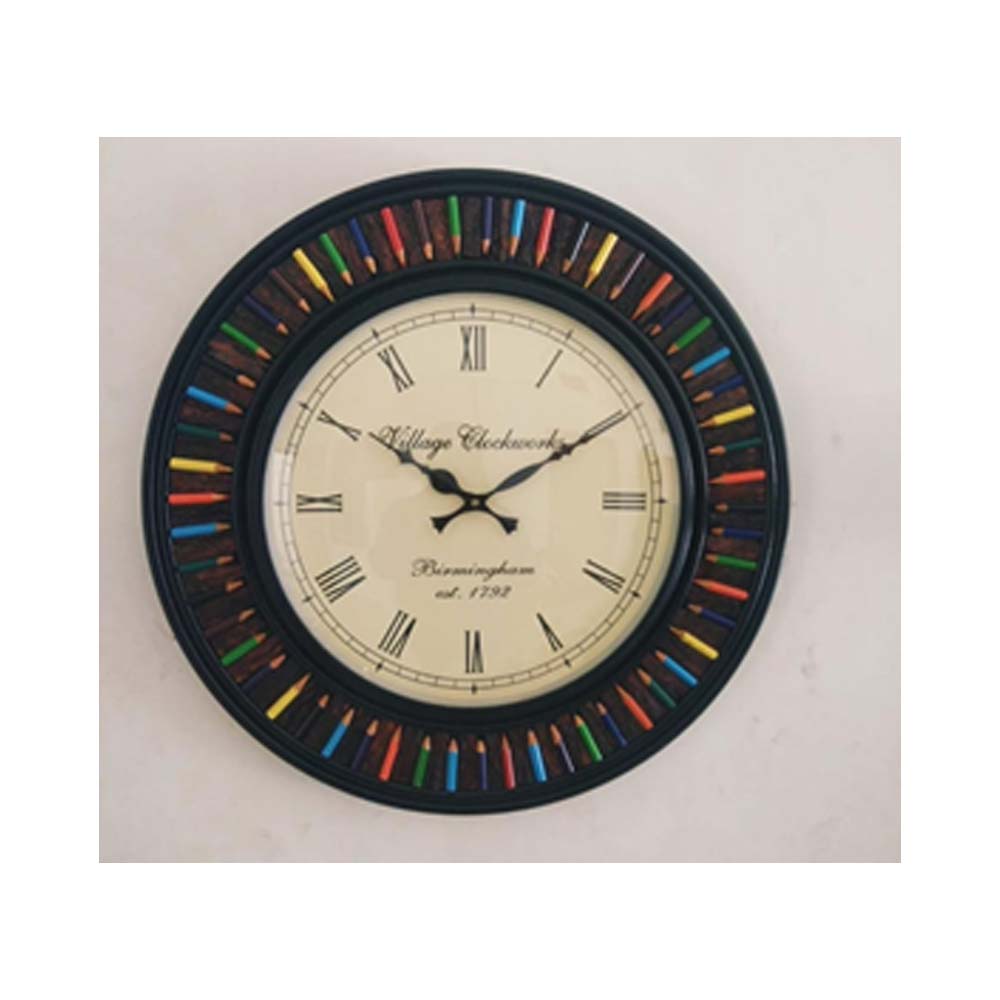 Wall Clock, (NAVIKA PRODUCTION), Wooden Pencil Clock,
Wall Clock - IM2251