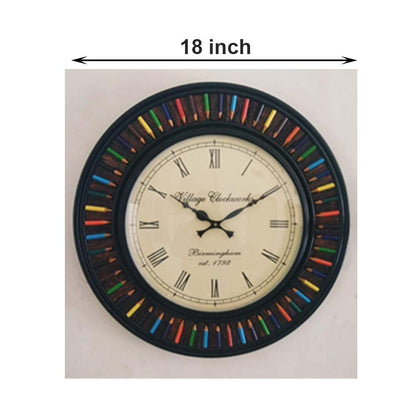 Wall Clock, (NAVIKA PRODUCTION), Wooden Pencil Clock,
Wall Clock - IM2251