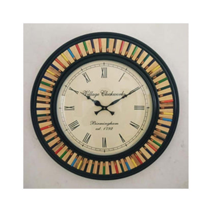 Wall Clock, (NAVIKA PRODUCTION), Wooden Pencil Clock,
Wall Clock - IM2252