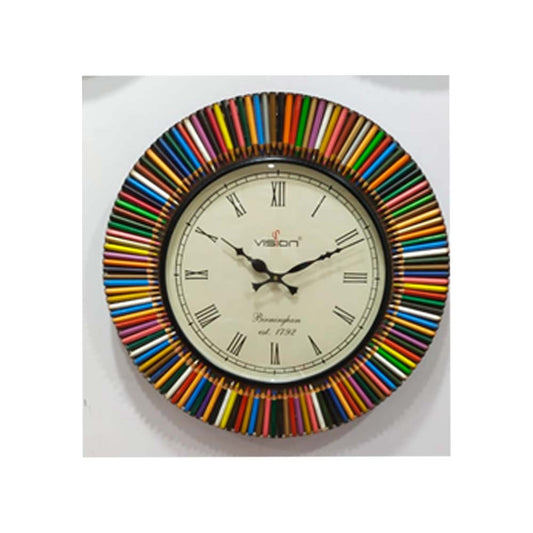 Wall Clock, (NAVIKA PRODUCTION), Wooden Pencil Clock,
Wall Clock - IM2253