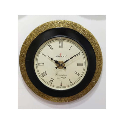 Wall Clock, (NAVIKA PRODUCTION), Double Patta Clock Brass Fitting & Polish With Brass, Wall Clock - IM2255