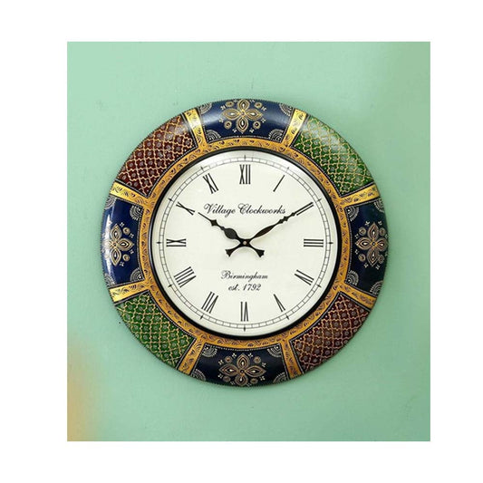 Wall Clock, (NAVIKA PRODUCTION), Hand Painted Clock, Wall Clock - IM2256