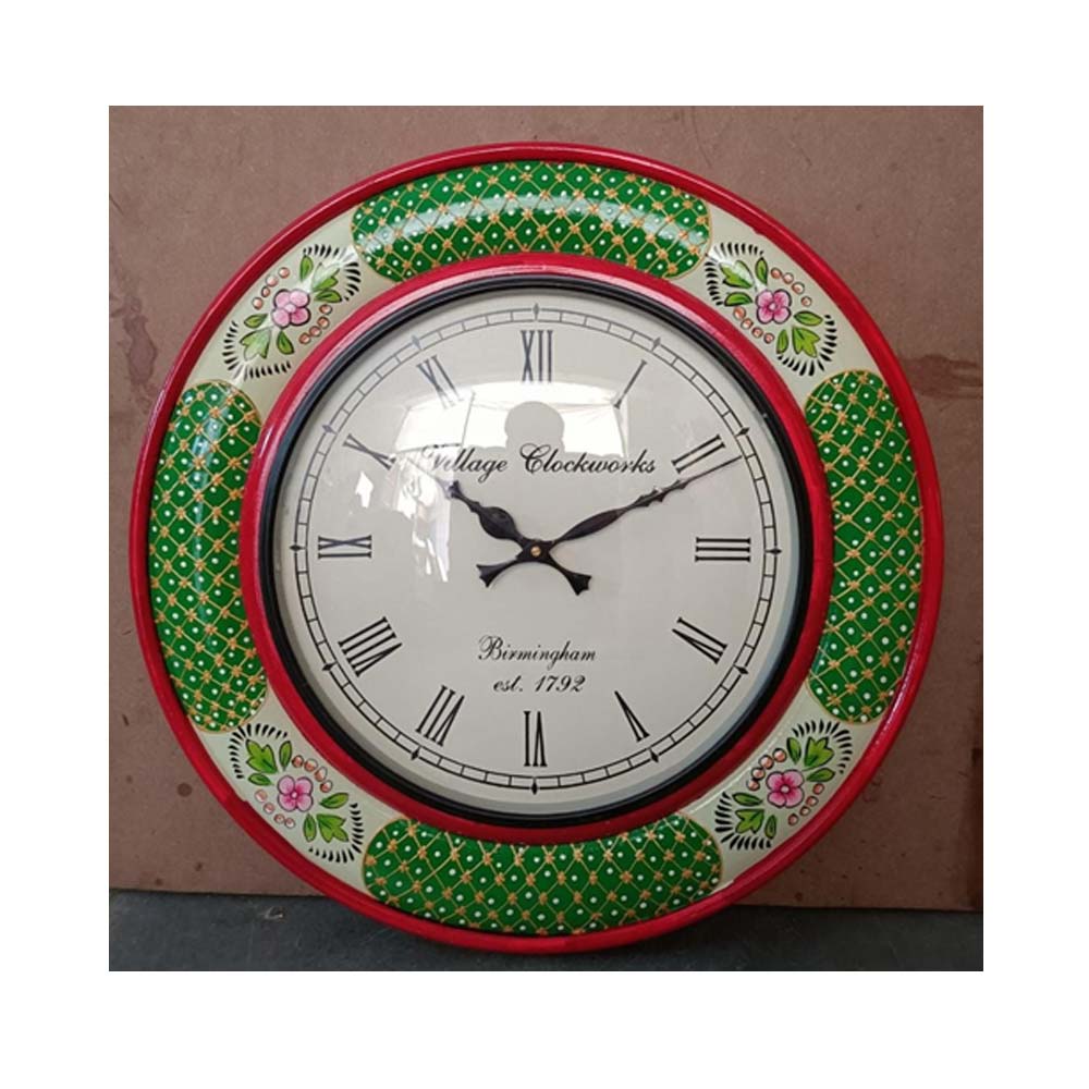 Wall Clock, (NAVIKA PRODUCTION), Hand Painted Clock, Wall Clock - IM2259