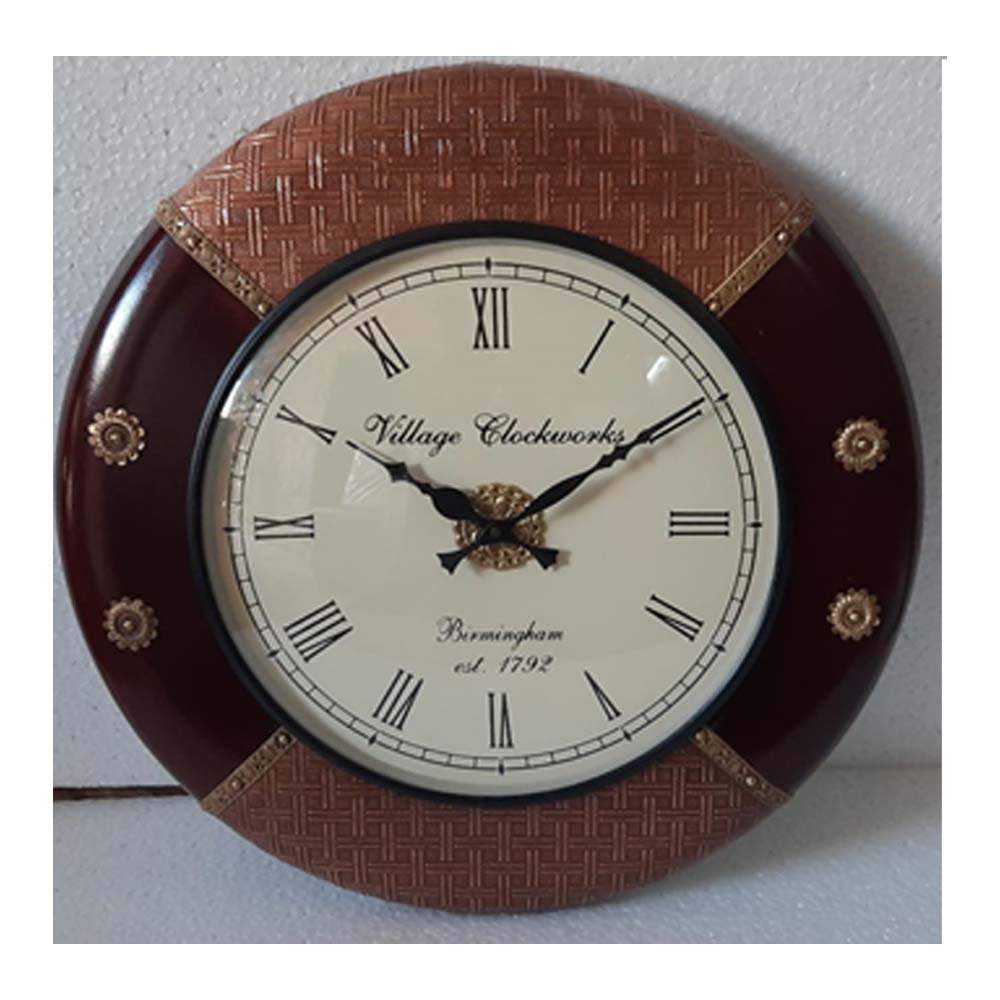 Wall Clock, (NAVIKA PRODUCTION), Polish With Brass & Copper Finish Clock, Wall Clock - IM2270