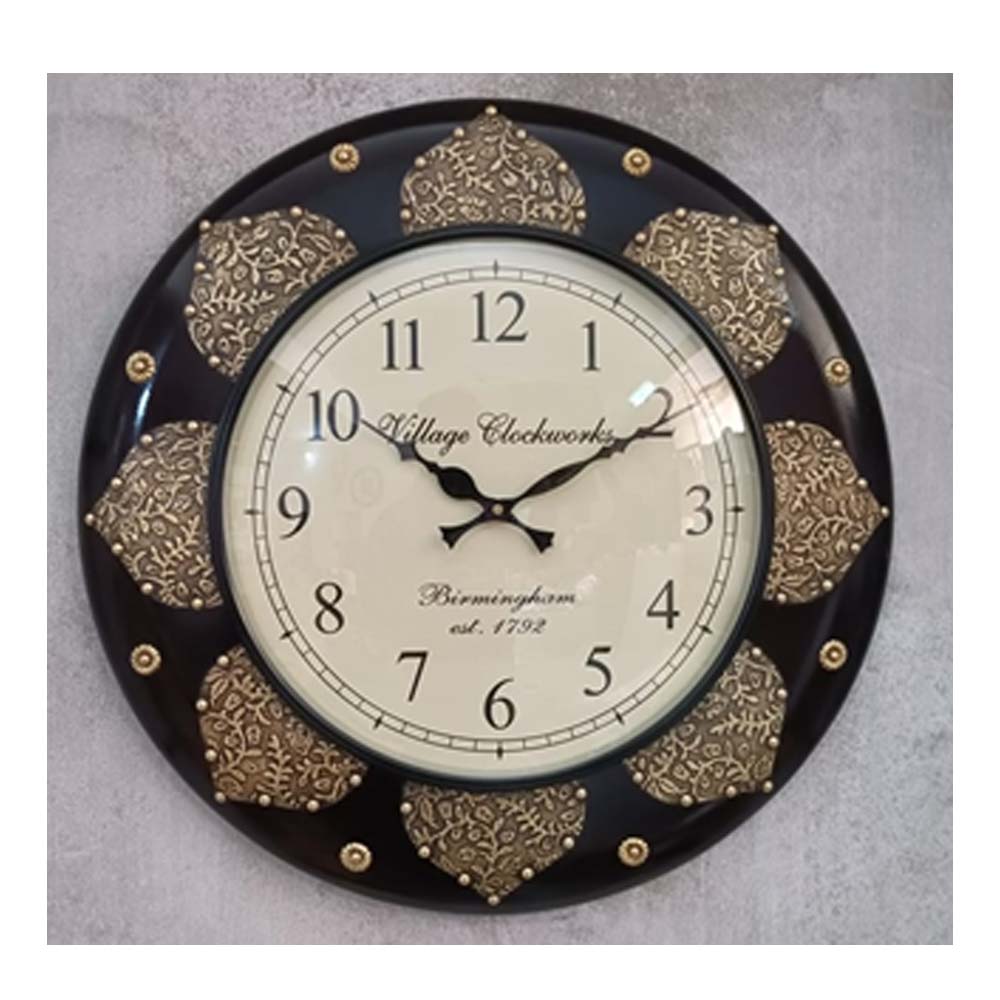 Wall Clock, (NAVIKA PRODUCTION), Polish With Brass & Copper Finish Clock, Wall Clock - IM2271