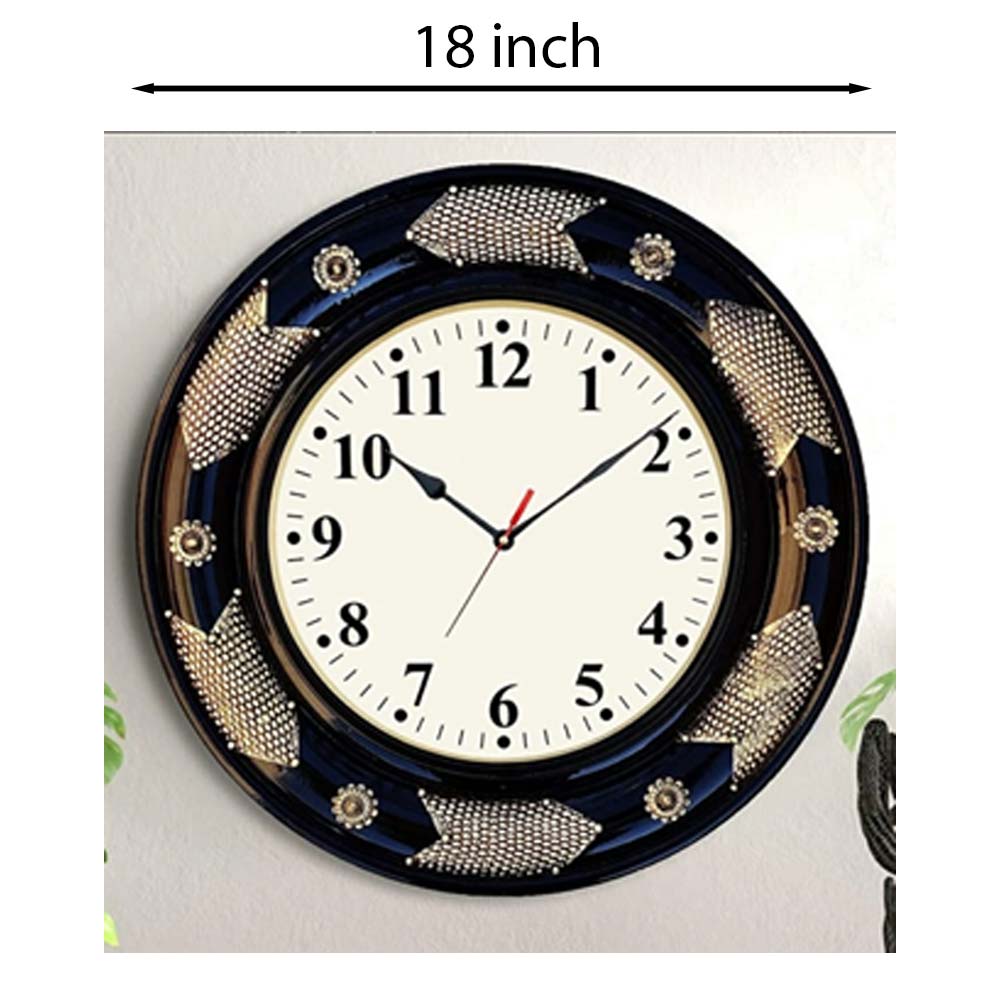 Wall Clock, (NAVIKA PRODUCTION), Polish With Brass & Copper Finish Clock, Wall Clock - IM2272