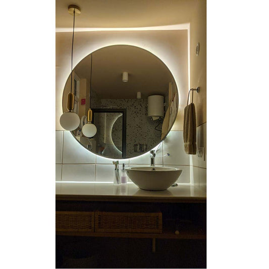 Mirror, KKG-LDRW-24 (KK Glass), Wall Mirror, Beauty Mirror, Designer Mirror, Wall mirror - IM2304